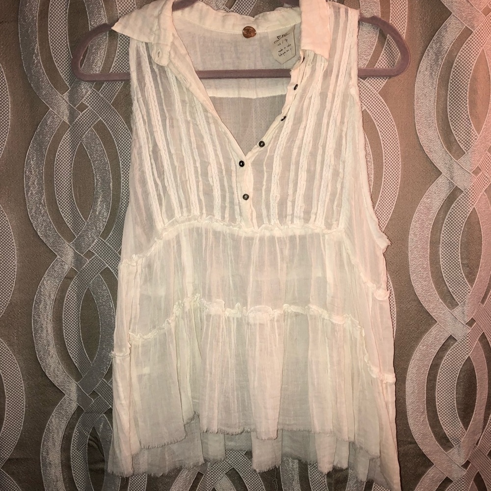 White Free People tank top